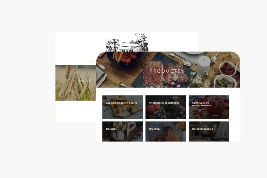 Productenpagina van ons-ambacht.nl in twee schermweergaven