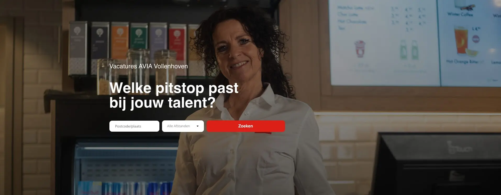 Werken-bij website van AVIA Vollenhoven met vacaturezoeker op postcode en afstand, gebouwd met de Tool2Match-plugin
